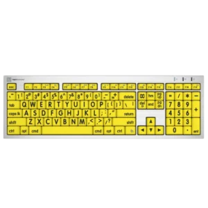 ALBA LargePrint Black on Yellow Keyboard – Mac