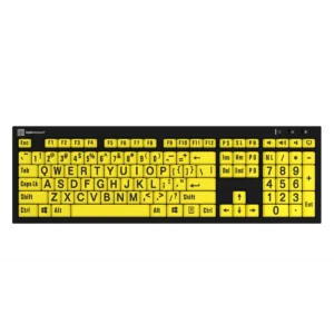 Nero LargePrint Slimline Black on Yellow Keyboard – PC